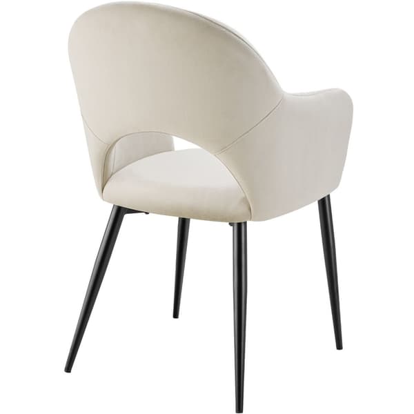 Stol Sachel, velour, polstret, 120 kg - creme,Sæt med 2 stk.