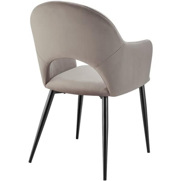 Stol Sachel, velour, polstret, 120 kg - taupe,Sæt med 2 stk.