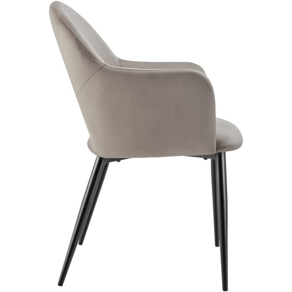 Stol Sachel, velour, polstret, 120 kg - taupe,Sæt med 2 stk.
