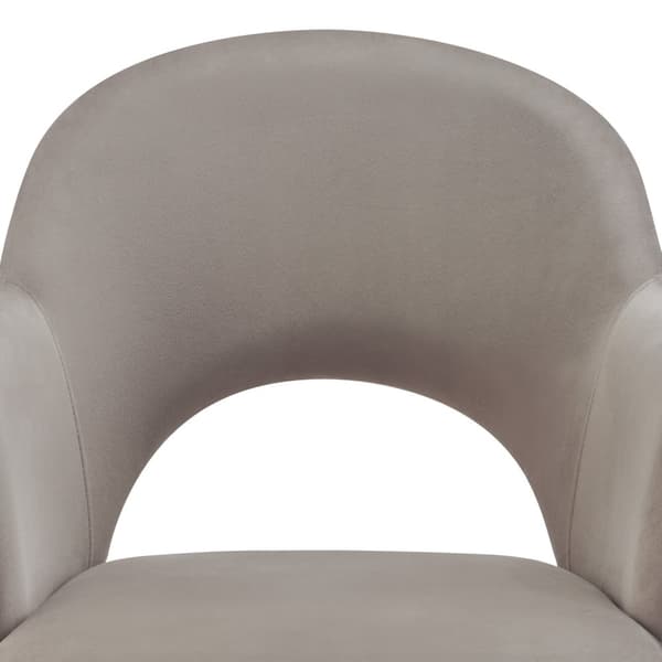 Stol Sachel, velour, polstret, 120 kg - taupe,Sæt med 2 stk.