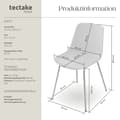 Miniatyrbild 6 av 11: Plaststolar Mave, ergonomisk, 120 kg - vit/krom, Uppsättning om 6