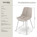 Miniatyrbild 6 av 11: Plaststolar Mave, ergonomisk, 120 kg - taupe/krom, Uppsättning om 6