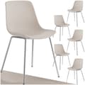 Miniatyrbild 1 av 11: Plaststolar Mave, ergonomisk, 120 kg - taupe/krom, Uppsättning om 6