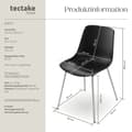 Miniatyrbild 6 av 11: Plaststolar Mave, ergonomisk, 120 kg - svart/krom, Uppsättning om 6