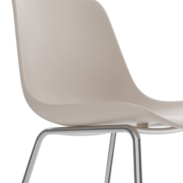 Stol Mawe, ergonomisk, 120 kg - taupe/krom,Sæt med 2 stk.