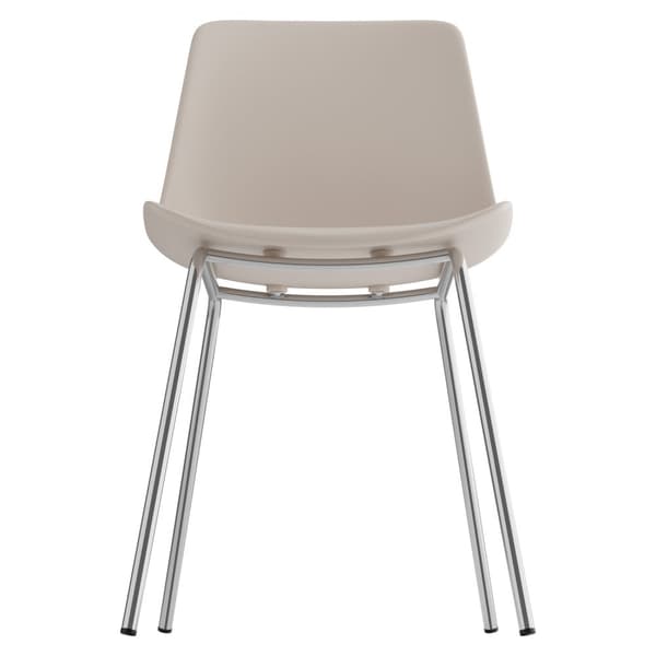 Stol Mawe, ergonomisk, 120 kg - taupe/krom,Sæt med 2 stk.