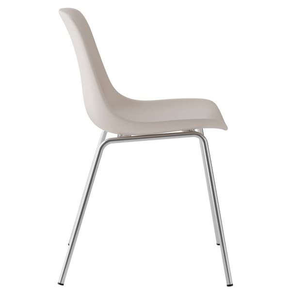 Stol Mawe, ergonomisk, 120 kg - taupe/krom,Sæt med 6 stk.