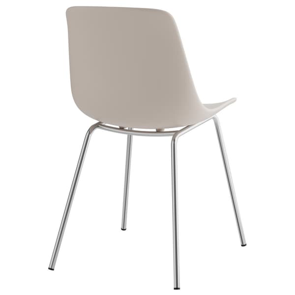 Stol Mawe, ergonomisk, 120 kg - taupe/krom,Sæt med 6 stk.