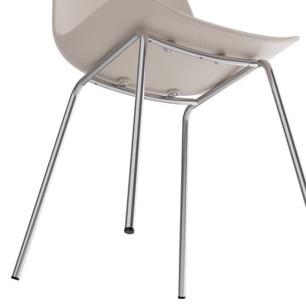 Stol Mawe, ergonomisk, 120 kg - taupe/krom,Sæt med 6 stk.