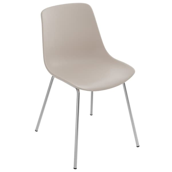 Stol Mawe, ergonomisk, 120 kg - taupe/krom,Sæt med 4 stk.