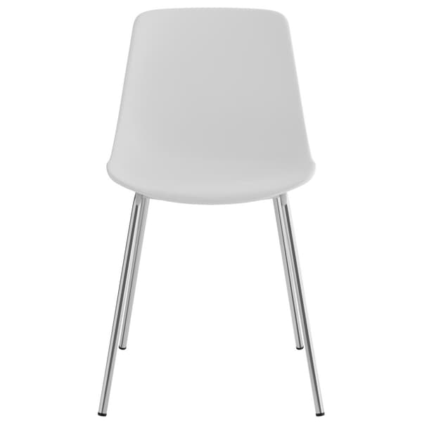 Stol Mawe, ergonomisk, 120 kg - hvid/krom,Sæt med 6 stk.