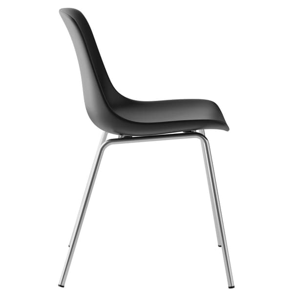 Stol Mawe, ergonomisk, 120 kg - sort/krom,Sæt med 4 stk.