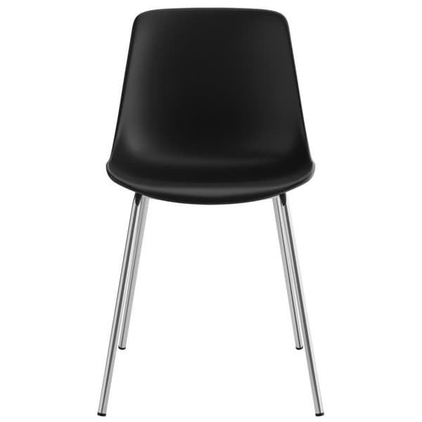 Stol Mawe, ergonomisk, 120 kg - sort/krom,Sæt med 4 stk.