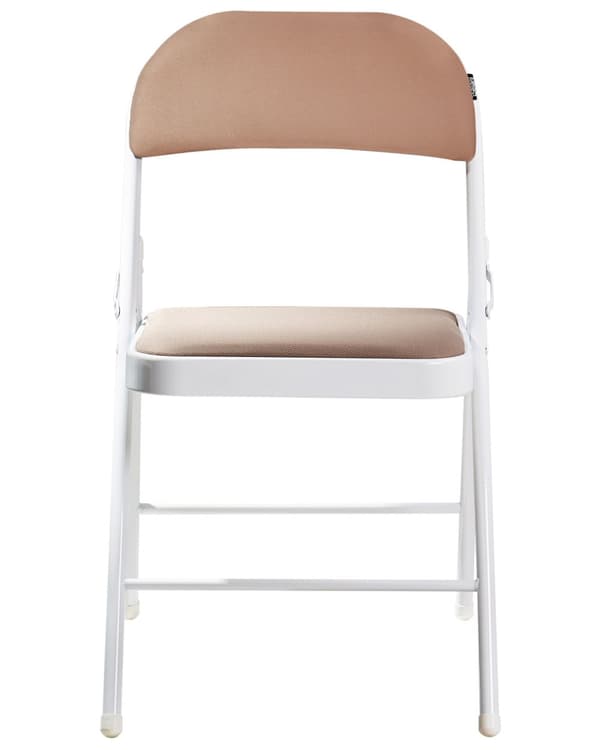 Klapstole Hvid Beige sæt af 4 Letvægts Foldestole Retro Konferencestole uden Armlæn Fest Stole til Værelse Mødestole Sammenklappelige