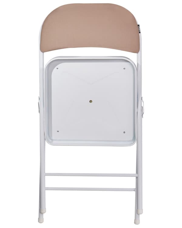 Klapstole Hvid Beige sæt af 4 Letvægts Foldestole Retro Konferencestole uden Armlæn Fest Stole til Værelse Mødestole Sammenklappelige