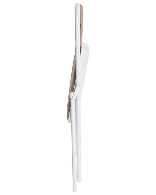 Klapstole Hvid Beige sæt af 4 Letvægts Foldestole Retro Konferencestole uden Armlæn Fest Stole til Værelse Mødestole Sammenklappelige