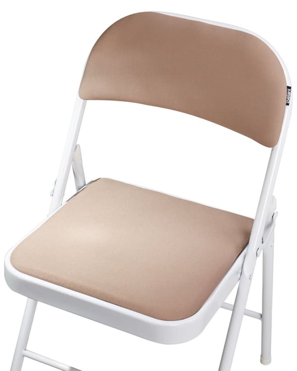 Klapstole Hvid Beige sæt af 4 Letvægts Foldestole Retro Konferencestole uden Armlæn Fest Stole til Værelse Mødestole Sammenklappelige