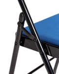 Miniatyrbillede 10 af 11: Klapstole Sort Blå sæt af 4 Letvægts Foldestole Retro Konferencestole uden Armlæn Fest Stole til Værelse Mødestole Sammenklappelige