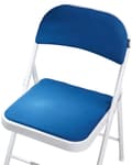 Miniatyrbillede 9 af 11: Klapstole Hvid Blå sæt af 4 Letvægts Foldestole Retro Konferencestole uden Armlæn Fest Stole til Værelse Mødestole Sammenklappelige