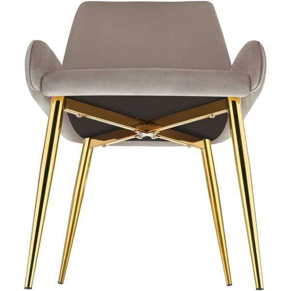 Spisebordsstol Avane, velour, bæreevne 120 kg - taupe,Sæt med 2 stk.