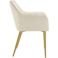 Miniatyrbillede 5 af 11: Stol Avane, velour, polstret - beige,Sæt med 6 stk.