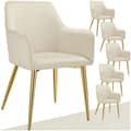 Miniatyrbillede 1 af 11: Stol Avane, velour, polstret - beige,Sæt med 6 stk.