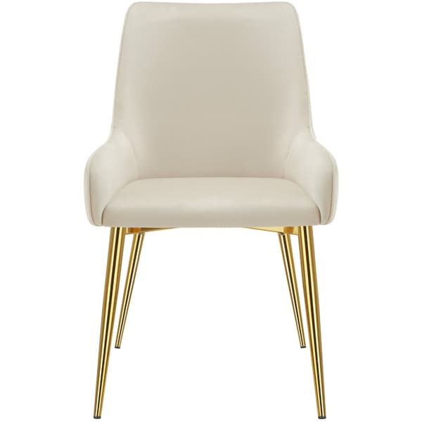 Spisebordsstol Avane, velour, bæreevne 120 kg - beige,Sæt med 6 stk.