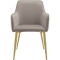 Miniatyrbillede 4 af 11: Stol Avane, velour, polstret - taupe,Sæt med 4 stk.