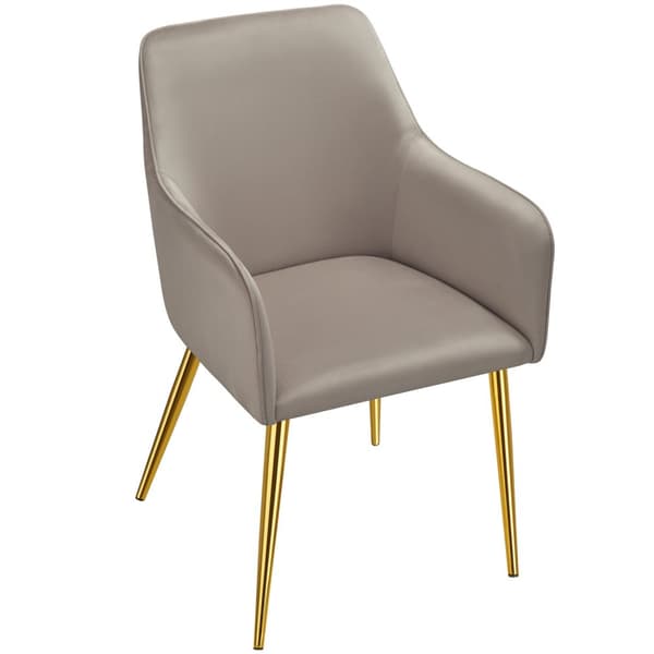 Stol Avane, velour, polstret - taupe,Sæt med 4 stk.