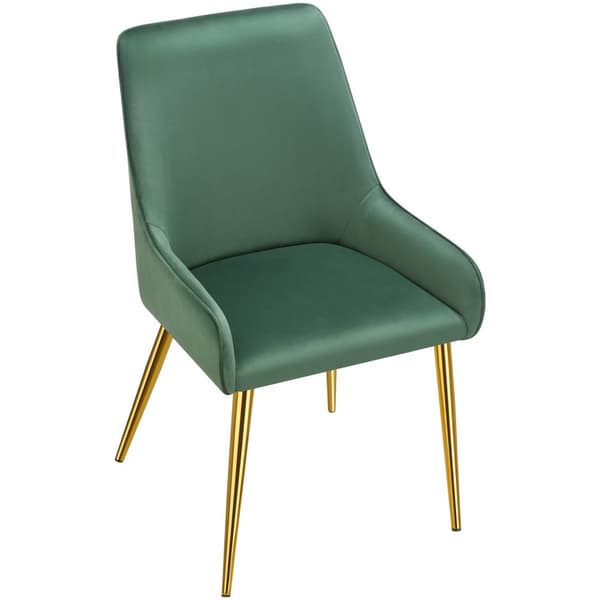Spisebordsstol Avane, velour, bæreevne 120 kg - grøn,Sæt med 6 stk.