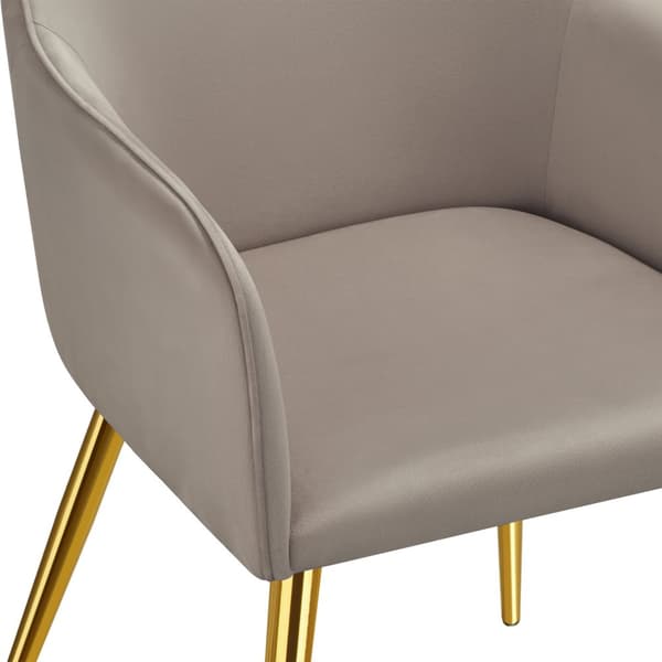 Stol Avane, velour, polstret - taupe,Sæt med 6 stk.