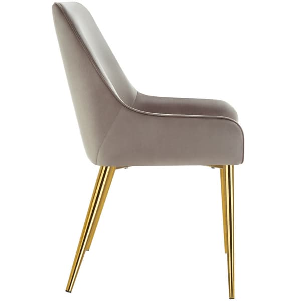 Spisebordsstol Avane, velour, bæreevne 120 kg - taupe,Sæt med 4 stk.