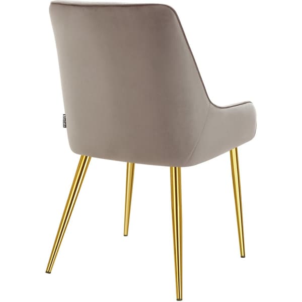 Spisebordsstol Avane, velour, bæreevne 120 kg - taupe,Sæt med 4 stk.