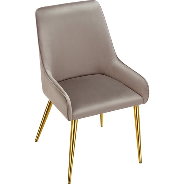 Spisebordsstol Avane, velour, bæreevne 120 kg - taupe,Sæt med 4 stk.