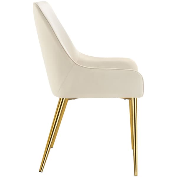 Spisebordsstol Avane, velour, bæreevne 120 kg - beige,Sæt med 4 stk.