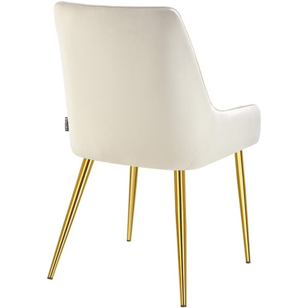 Spisebordsstol Avane, velour, bæreevne 120 kg - beige,Sæt med 4 stk.