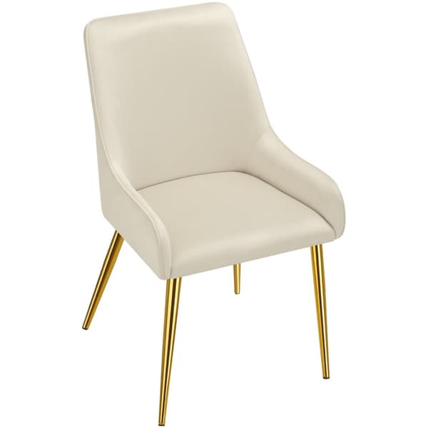 Spisebordsstol Avane, velour, bæreevne 120 kg - beige,Sæt med 4 stk.