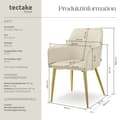 Miniatyrbild 6 av 10: Fåtölj Avane, i sammet, stoppad - beige, Uppsättning av 2