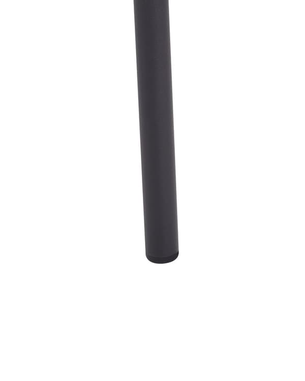 Matstolar 2 st Brun Klädsel Konstläder Svarta Metallben Utan Armstöd Böjda Ryggstöd Modern Samtida Design