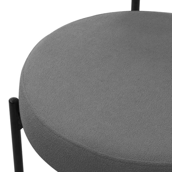Matstol set om 6 med teddy tyg med ryggstöd grå Köksstol ML-Design
