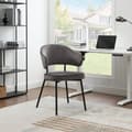 Miniatyrbillede 4 af 8: Rootz spisestuestol - Køkkenstol - Fløjlssæde - Metalstel - 54cm x 83,5cm 52cm - Ergonomisk ryglæn - Stilfulde armlæn - 120 kg Kapacitet
