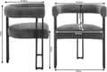 Miniatyrbillede 3 af 9: Rootz Spisestuestol - Køkkenstol - Sidestol - Chenillestof - Metalben - 61,5 cm x 72 cm x 51,5 cm