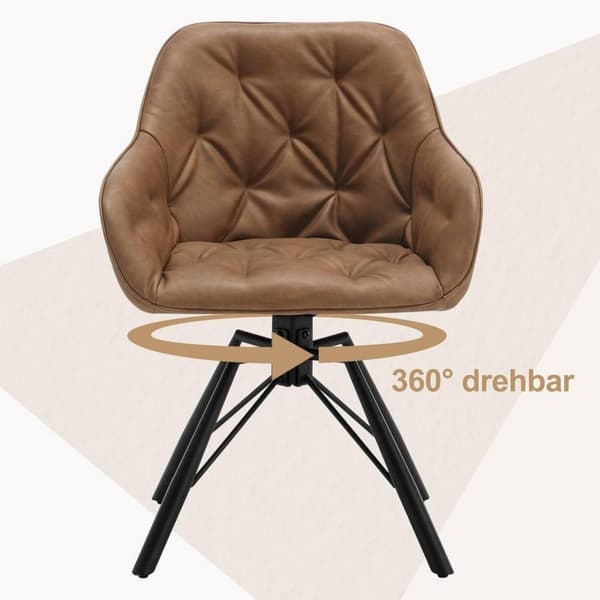 Rootz matstol - köksstol - vridbar fåtölj - bekväma sittplatser - 57,5 cm x 82,5 cm x 53 cm
