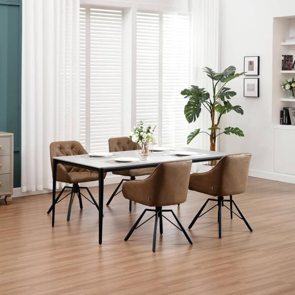 Rootz matstol - köksstol - vridbar fåtölj - bekväma sittplatser - 57,5 ​​cm x 82,5 cm x 53 cm