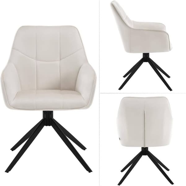 Rootz-ruokailutuoli - Kääntyvä tuoli - Pehmustettu istuin - Ergonominen muotoilu - 58cm x 86cm x 63,5cm - Velvet & Metal - Moderni tyyli