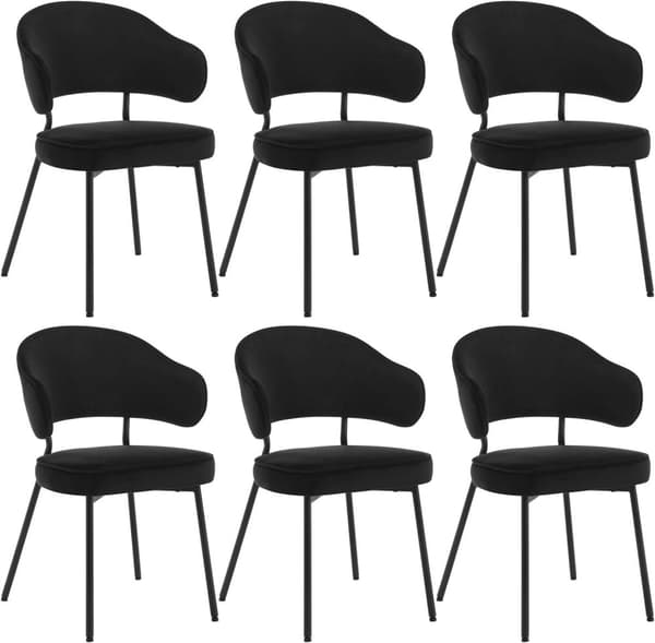 Rootz spisestuestol - Køkkenstol - Fløjlspolstret - Højdensitetsskumpolstret - Robuste metalben - Ergonomisk ryglæn - 54cm x 83,5cm x 52cm