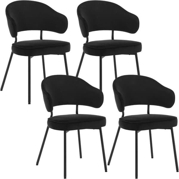 Rootz-ruokailutuoli - Velvet-ruokailutuoli - Pehmustettu tuoli - Ergonominen selkänoja - 54 cm x 83,5 cm x 52 cm, 1 pari