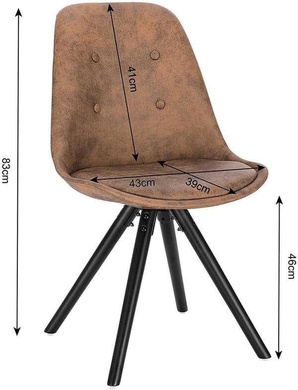 Rootz-ruokailutuoli - Pehmustettu tuoli - Mukava istuin - Massiivipuujalat - Ergonominen muotoilu - 85 cm x 44 x 44,5 cm
