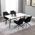 Miniatyrbillede 2 af 9: Rootz spisestuestol - Drejestol - Polstret stol - Fløjlsbetræk - 58cm x 86cm x 63,5cm - Ergonomisk design - Sæt med 4