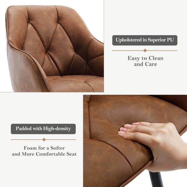 Rootz Matstol - Vintage konstläder - Bekväma sittplatser - Ergonomisk design - 56 cm x 83,5 cm x 53 cm